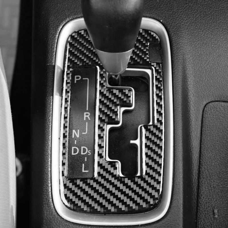 Fobren Car Interior Decoration Accessories Center Shift Carbon Fiber Trim Sticker Compatible with Mitsubishi Outlander 2014 2015 2016 - Image 1